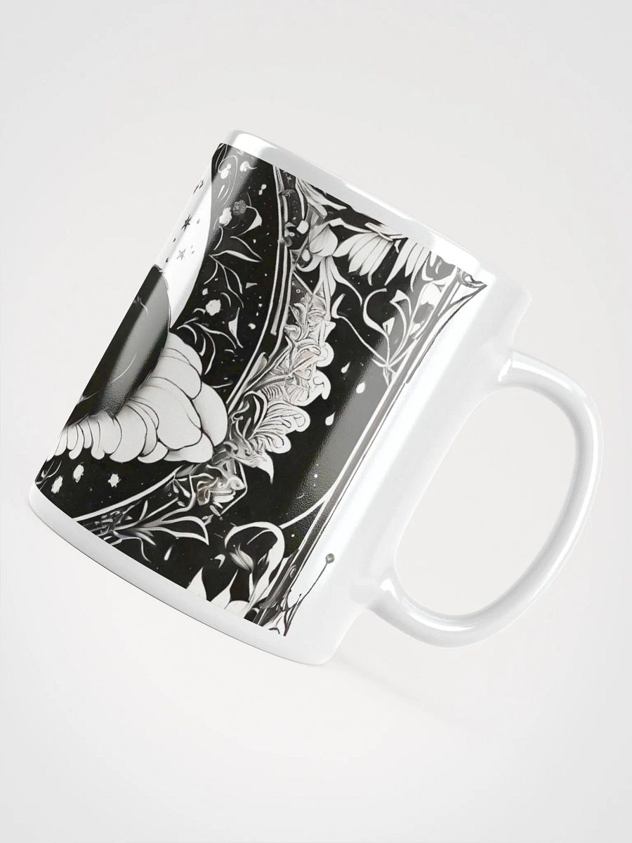 The Lord of the Clouds - Black Cat print on a Glossy White Mug product image (4)