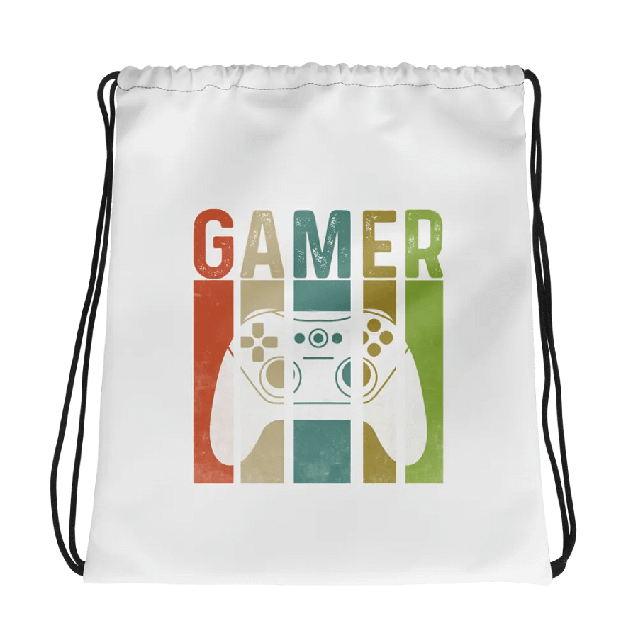 Gamer's Essential All-Over Drawstring Bag product image (1)