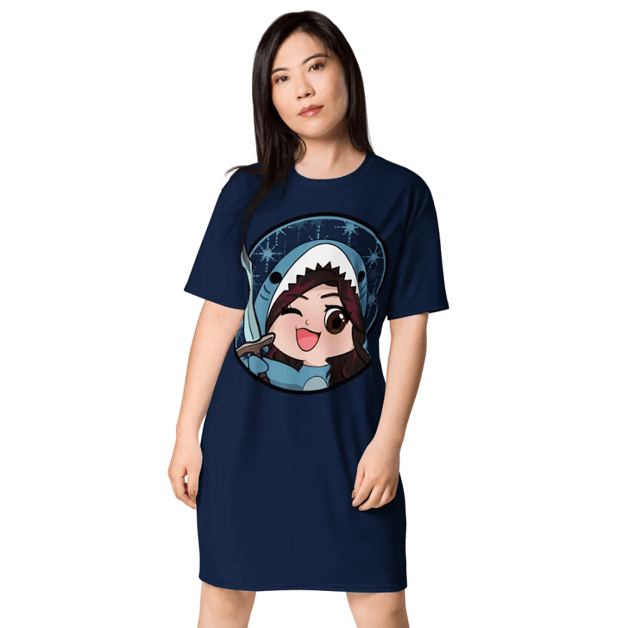 Kiss T-shirt Dress (Navy) product image (1)