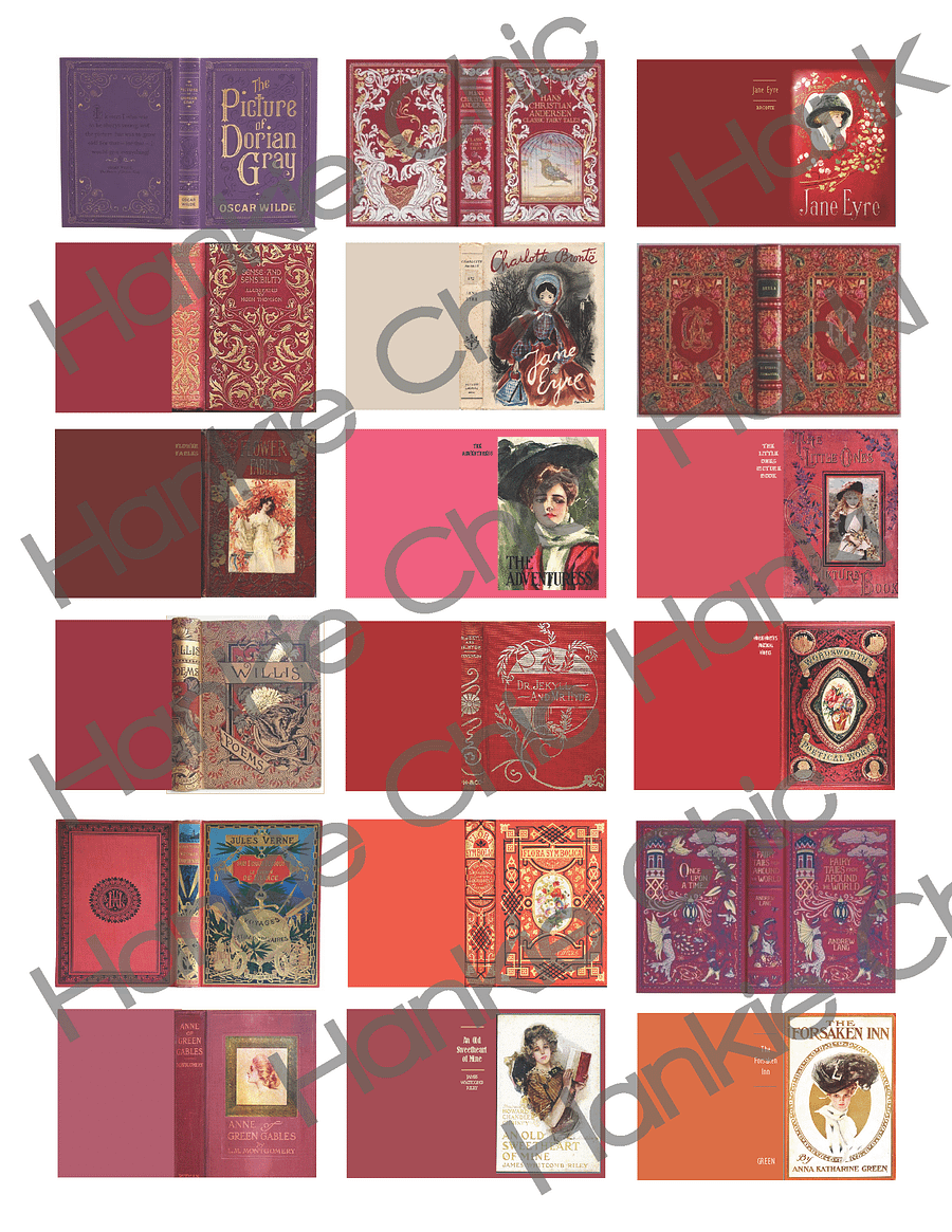 1:6 scale printable PDF books for 12