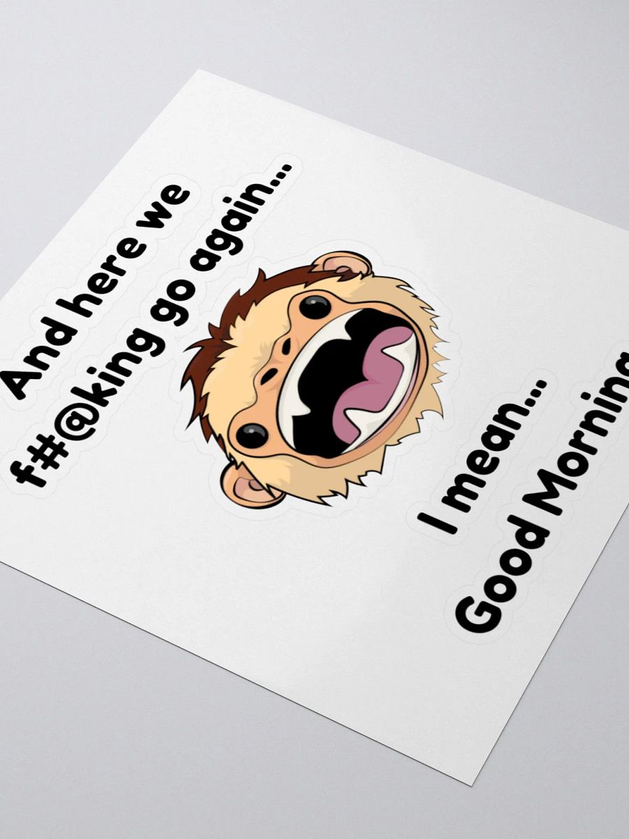 CENSORED (Grawlix) Here we f#@king go again... Kiss Cut Sticker product image (8)