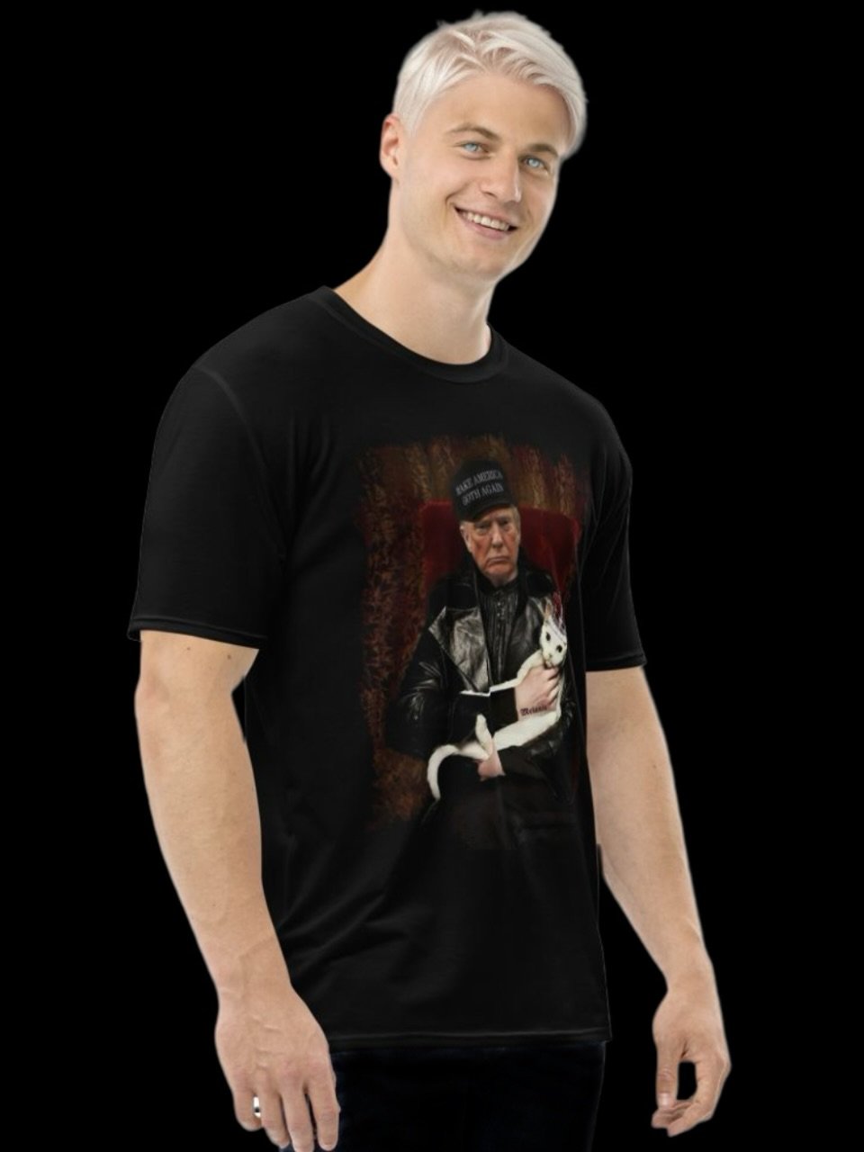 Trump Goth T-shirt - 'Make America Goth Again' Design with White Cat Queen product image (3)