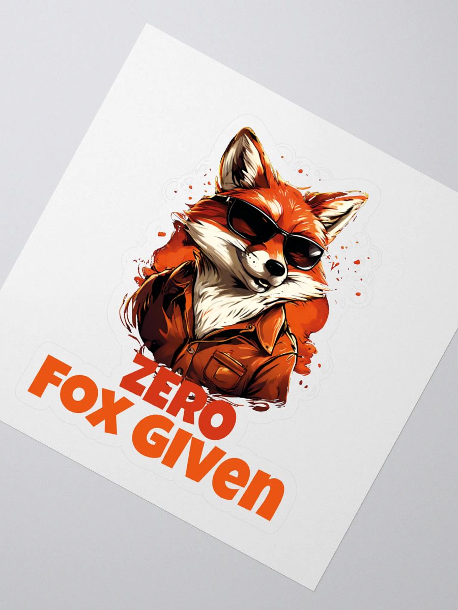 Zero Fox Given - Cool Funny Lovely Kiss Cut Stickers with Stylish Cartoon Fox Design product image (2)