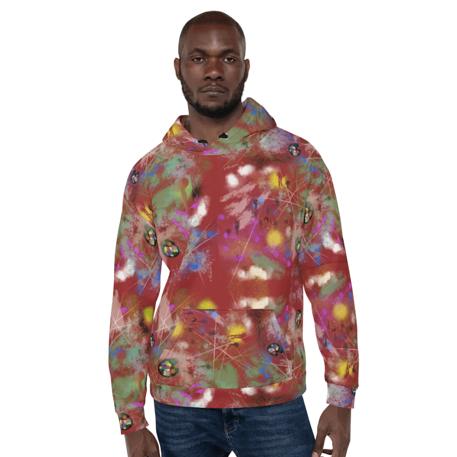 SplatterWear #2 Unisex Art Hoodie/Radish product image (3)
