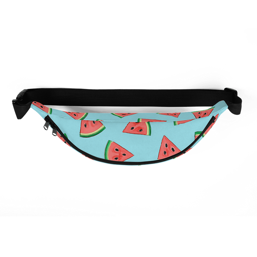 Watermelon Slices Light Blue Fanny Pack (Waist Bag) product image (5)