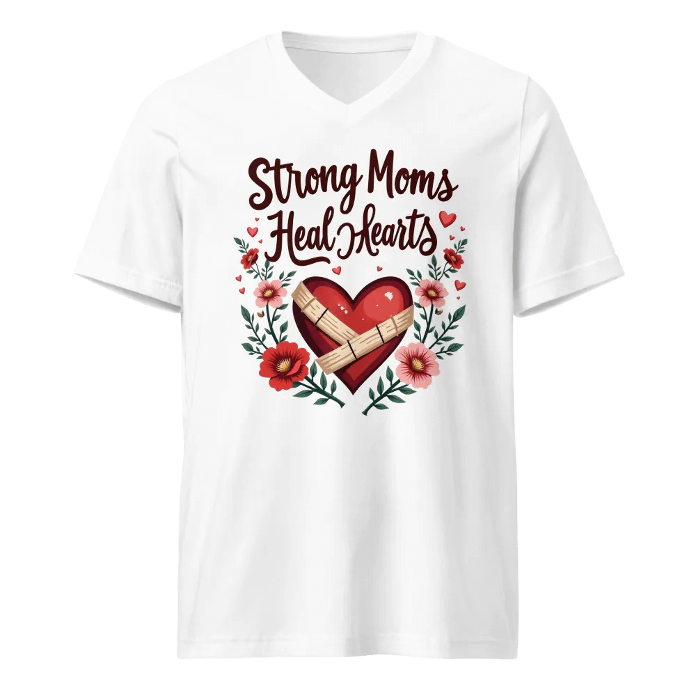 Strong moms, Healing Hearts V-Neck Tee product image (1)