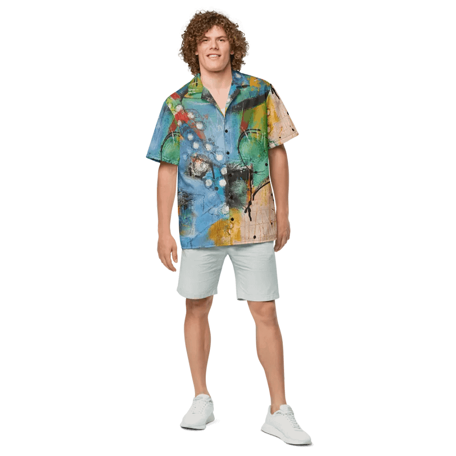 original painting abstract, by b.reters printed on hawaian shirt product image (4)