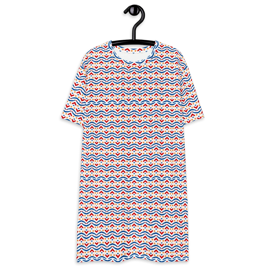 Red, White & Blue T-Shirt Dress, Summer Dress product image (6)