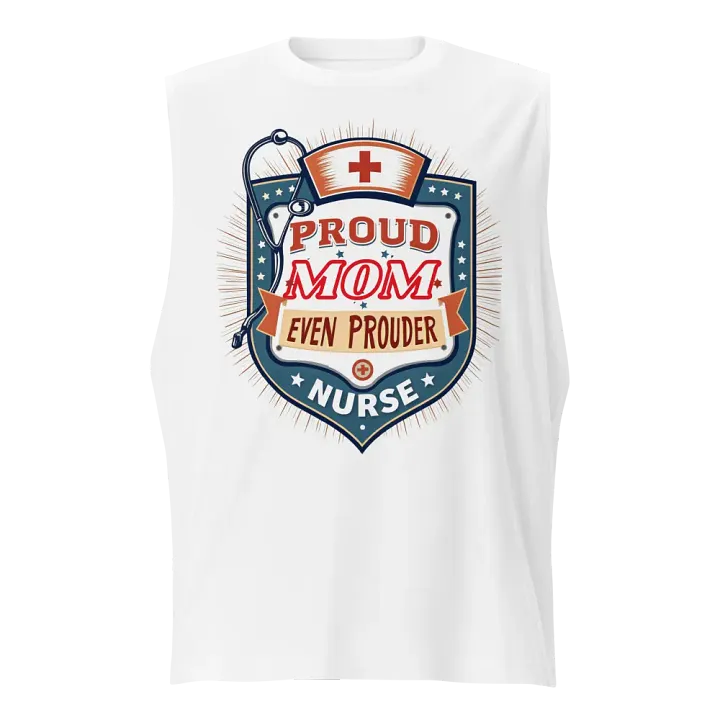 Proud Mom Nurse Shield Muscle Tank product image (5)