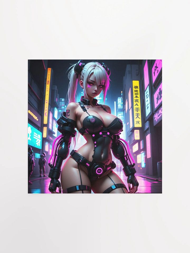 Neon Cyborg Future Girl Poster product image (3)