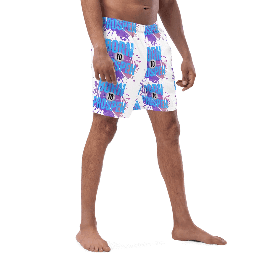 Born to Prosper All-Over Swim Trunks product image (8)