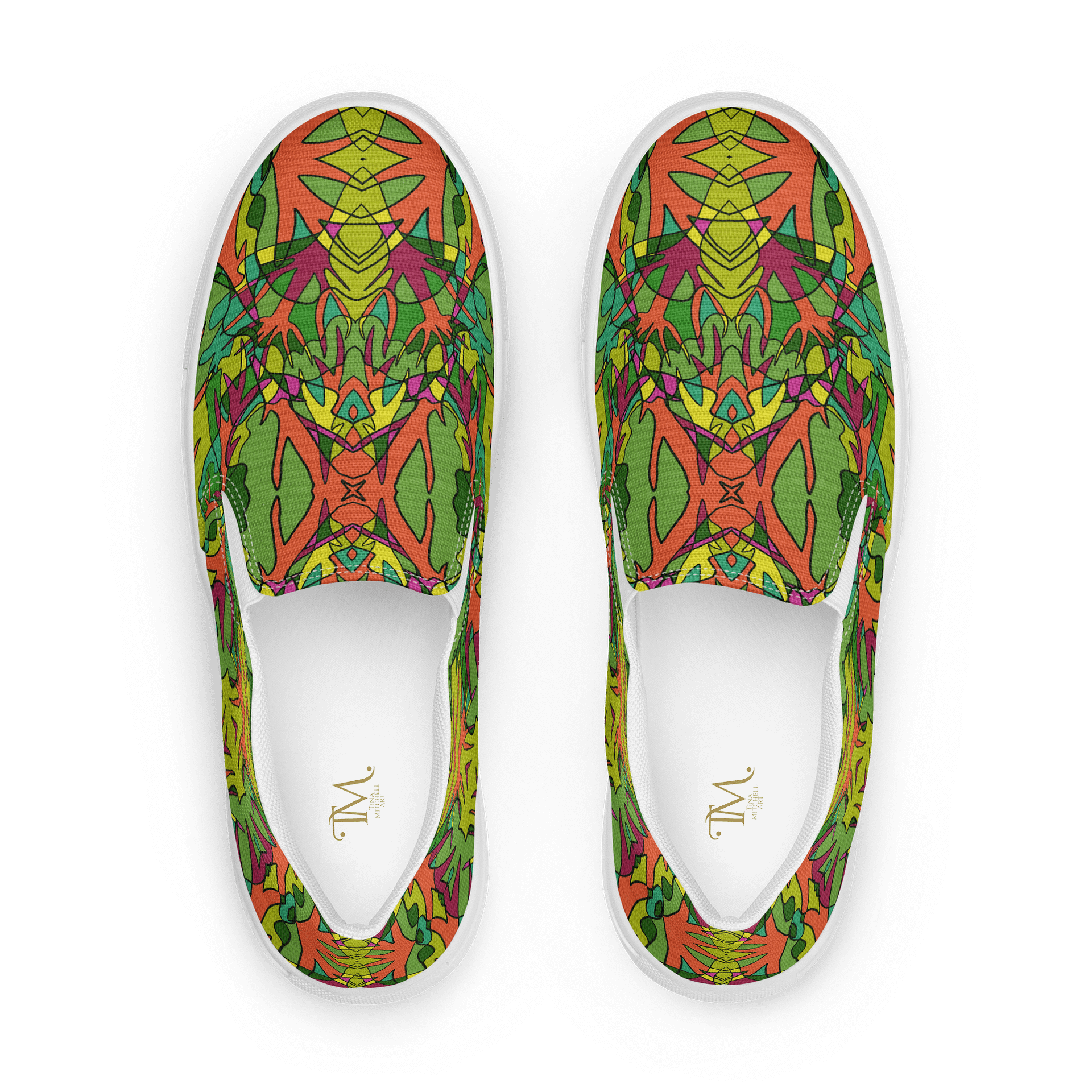Spinach Tangle – Men's Slip-On Canvas Shoes product image (1)