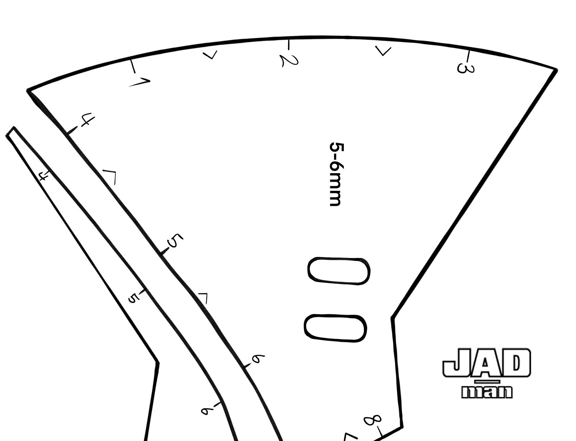 Genji Helmet Foam Template product image (2)