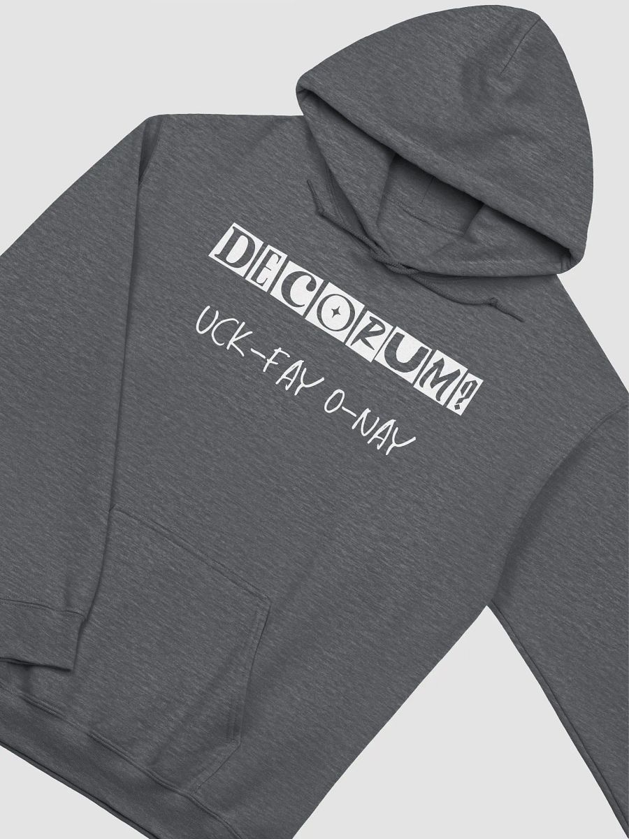 Decorum Doesn't Work Uck-Fay O-Nay Pig Latin Hoodie Sweatshirt product image (7)