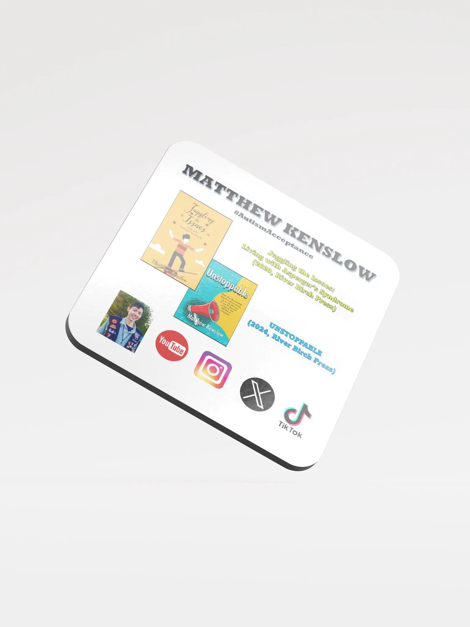 Glossed Cork Coaster - Books by Matthew Kenslow product image (3)