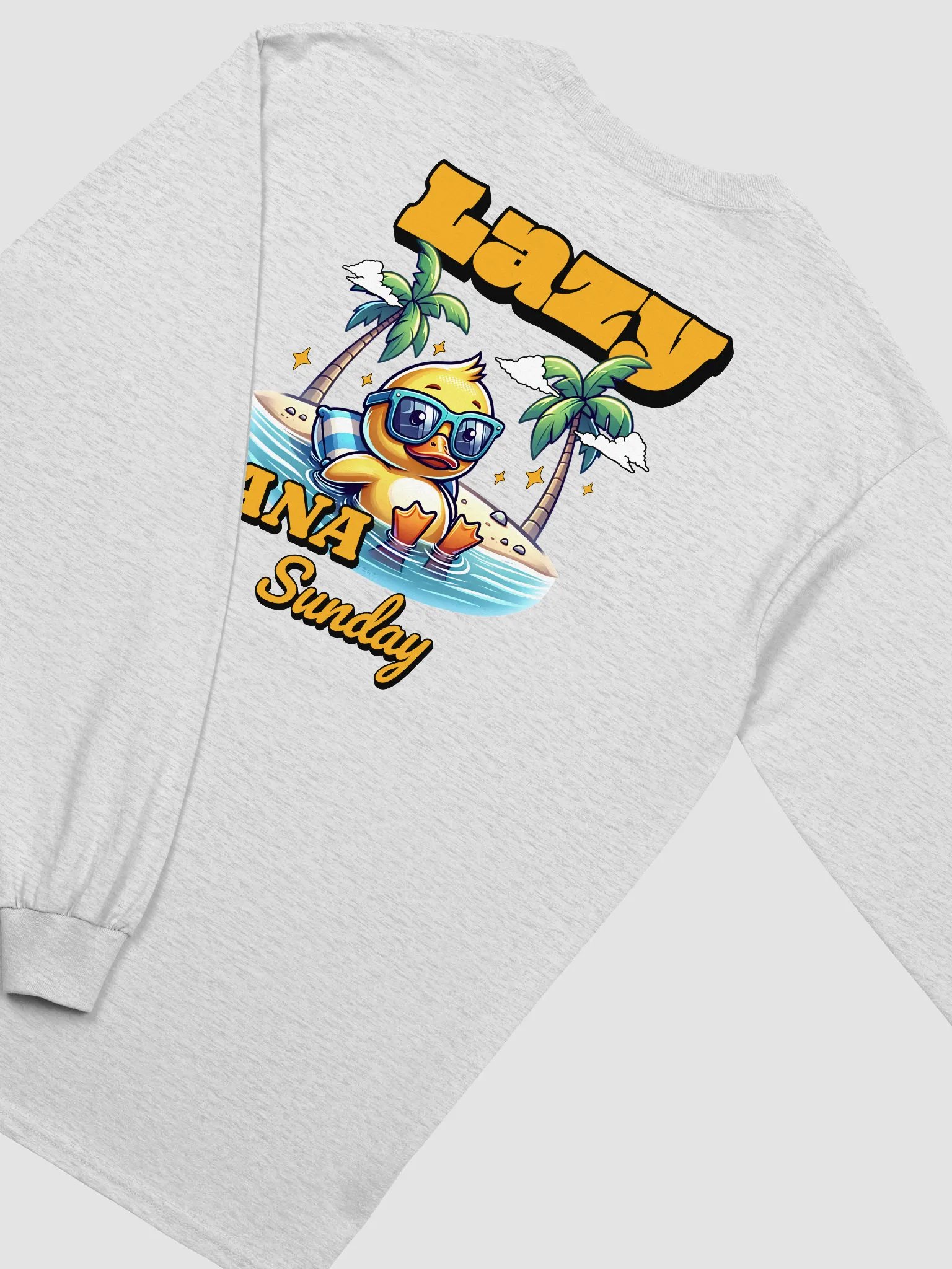 Lazy Nana Sunday Relaxing Duck Long Sleeve Tee product image (24)