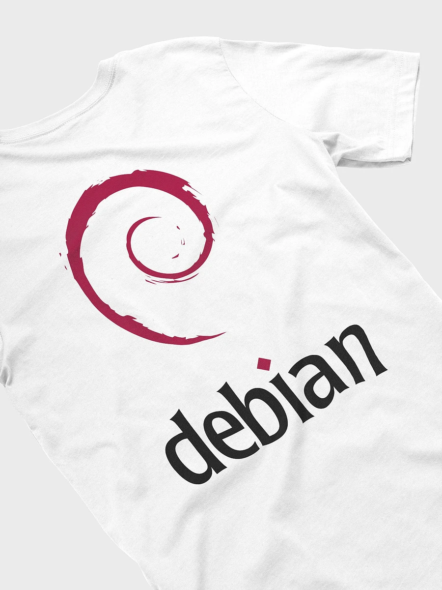 T-Shirt with Debian Swirl (White Version) product image (4)