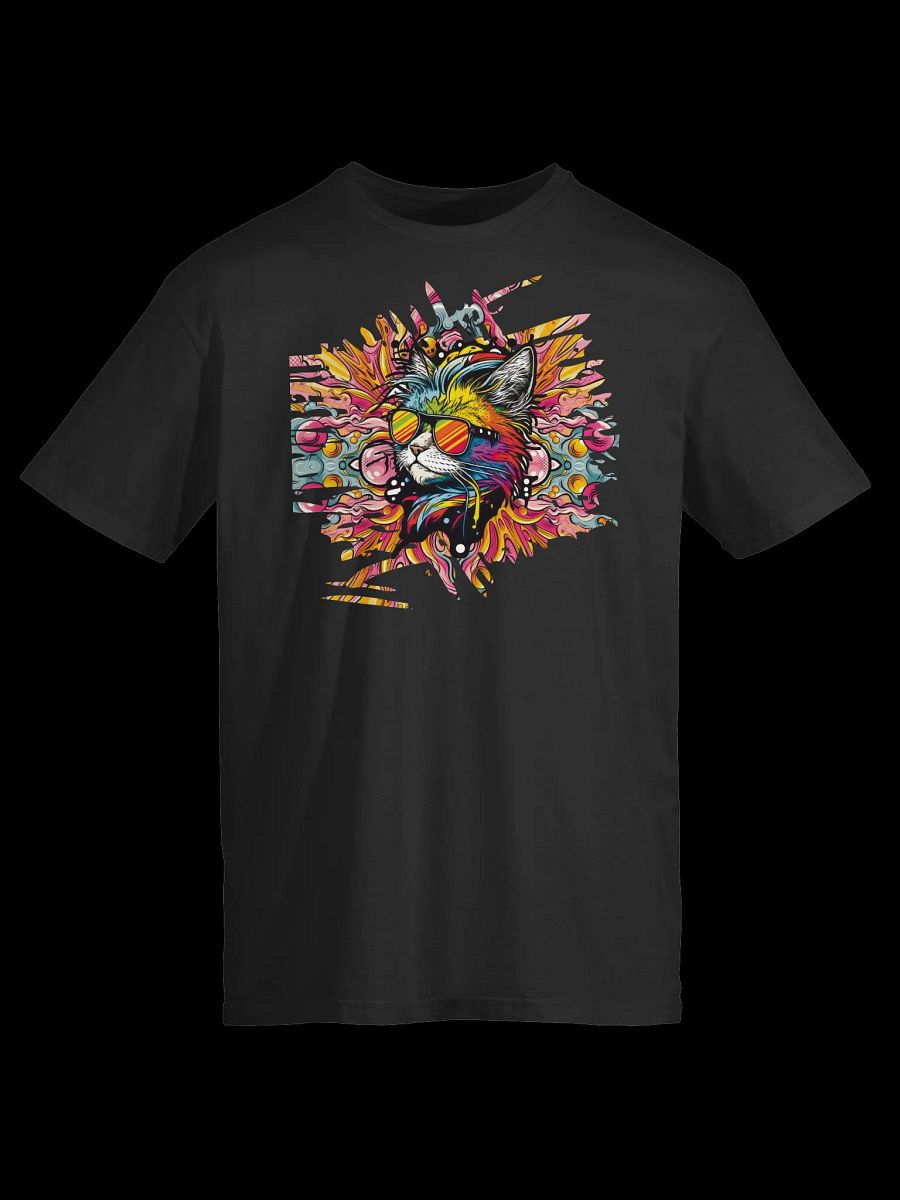 Cat Lover-Psychedelic Cat-Colorful and Edgy Design T-Shirt product image (1)