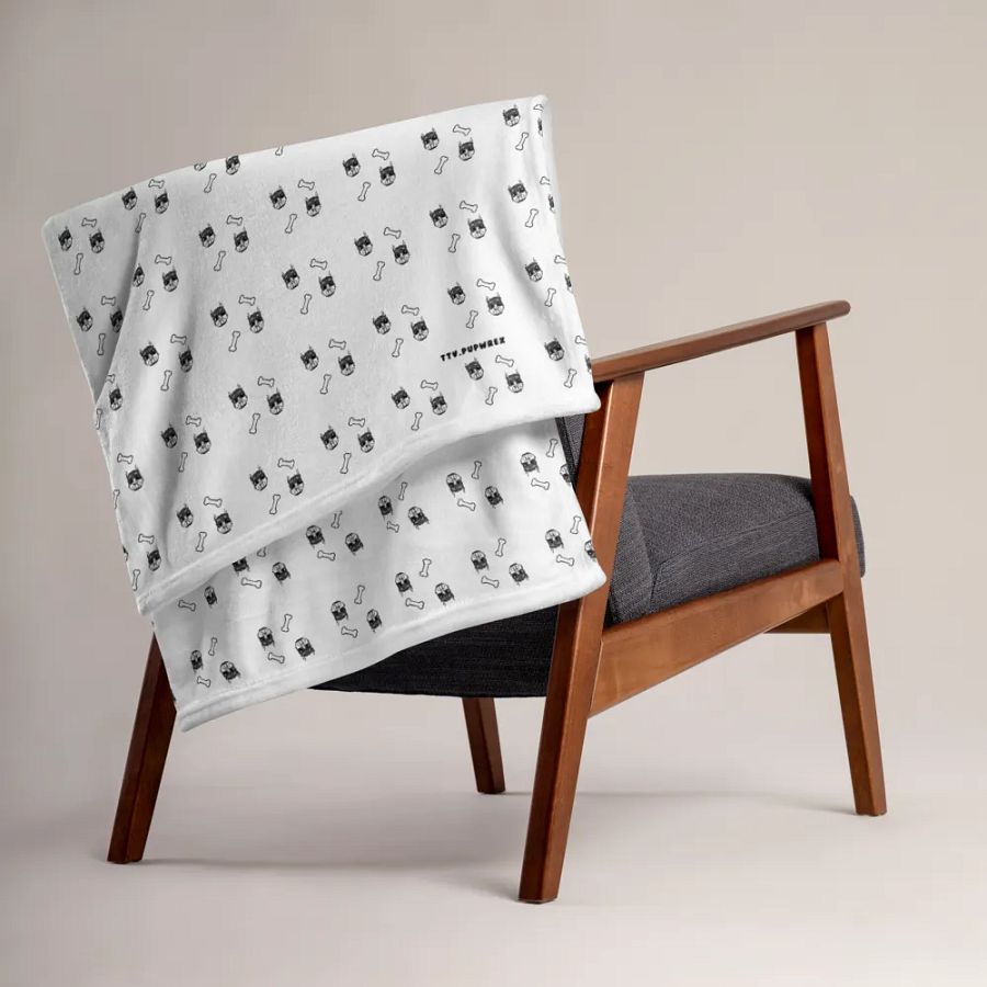 Rubberhose Pup & Bone - Throw Blanket product image (2)