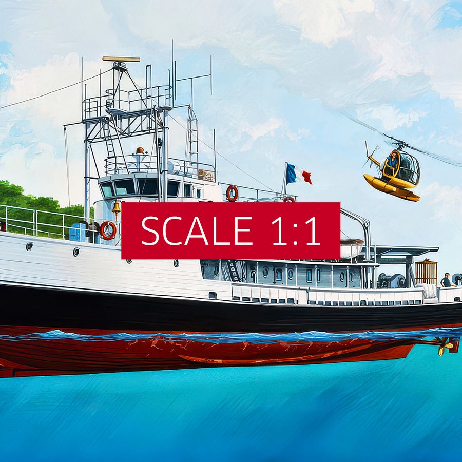 RV Calypso, Jacques Yves Cousteau — tropical travel poster product image (4)