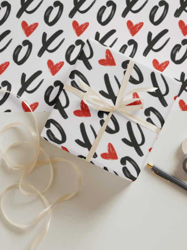 Whimsical Love Doodles Valentine Wrapping Paper – Set of 3 product image (5)