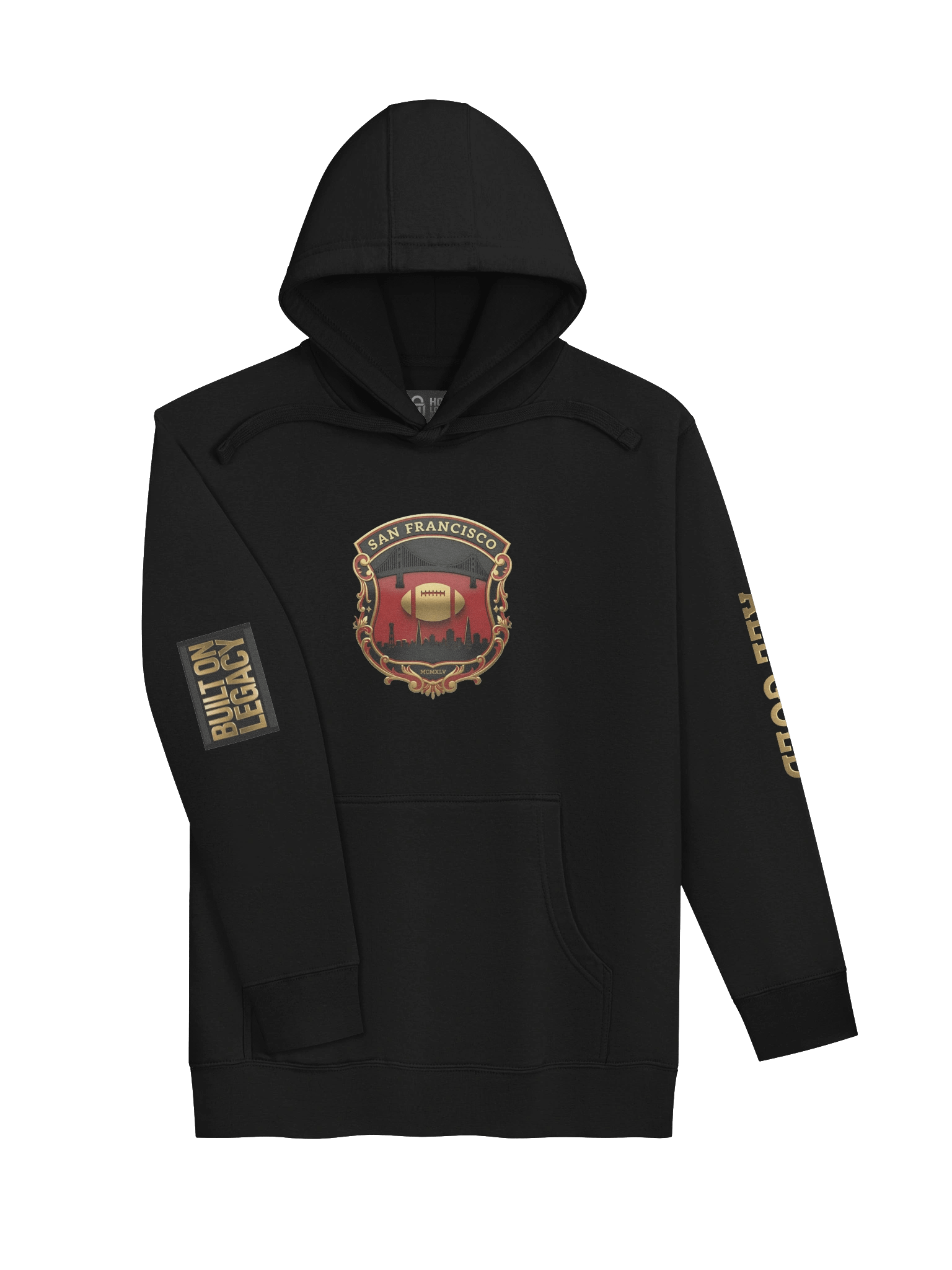 All Gold Crest Hoodie | San Francisco | Football | Home Locker product image (3)