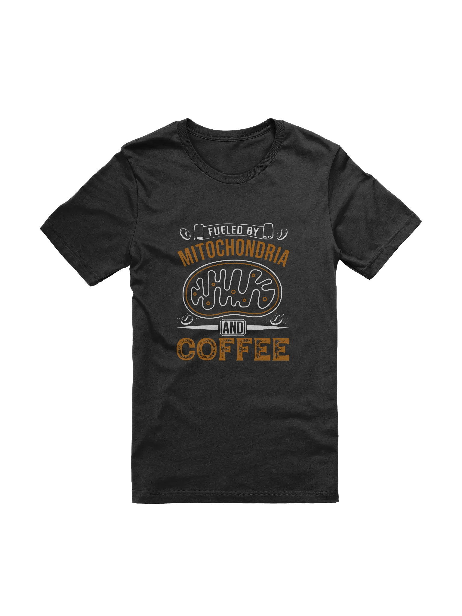 "fueled by mitochondria and coffee" t-shirt product image (1)