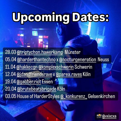 Hier die Veranstaltungen der kommenden Wochen auf denen ihr mich antreffen könnt:
28.03 @triptychon.hawerkamp Münster
05.04 @...