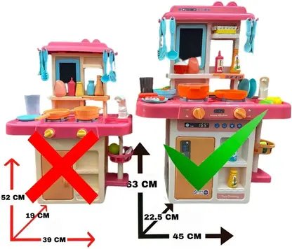 Kitchen Set for Kids Girl 42-Piece , Smoky, Music,Real Water Tap product image (3)