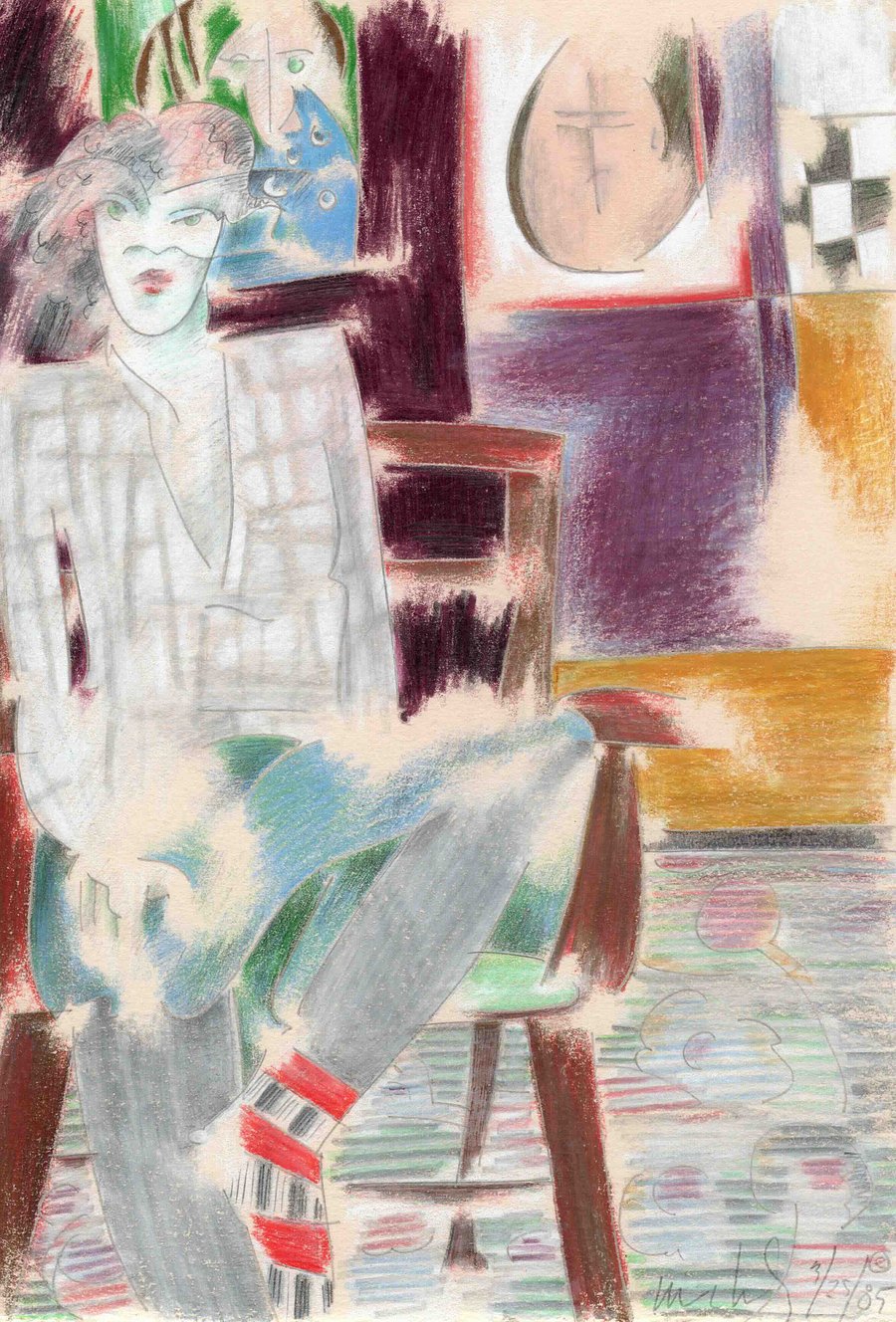 Woman in Chair 03.25.85 print product image (1)
