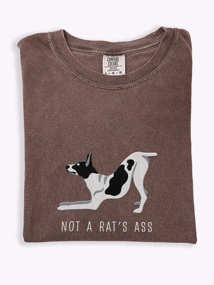 Not a Rat's Ass T-Shirt(Embroidered) of a Rat Terrier(Black & White) product image (1)