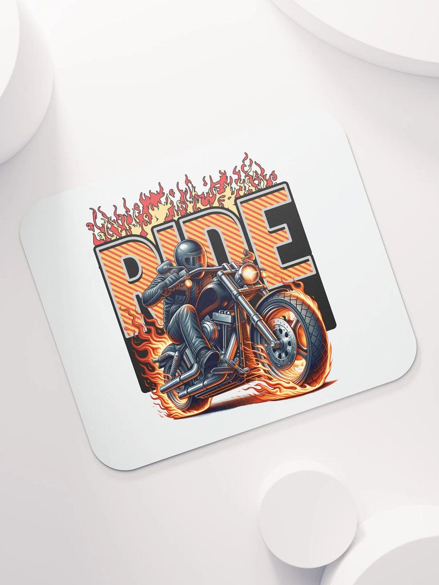 Rider Motorcycle Flaming Inferno Mouse Pad product image (5)