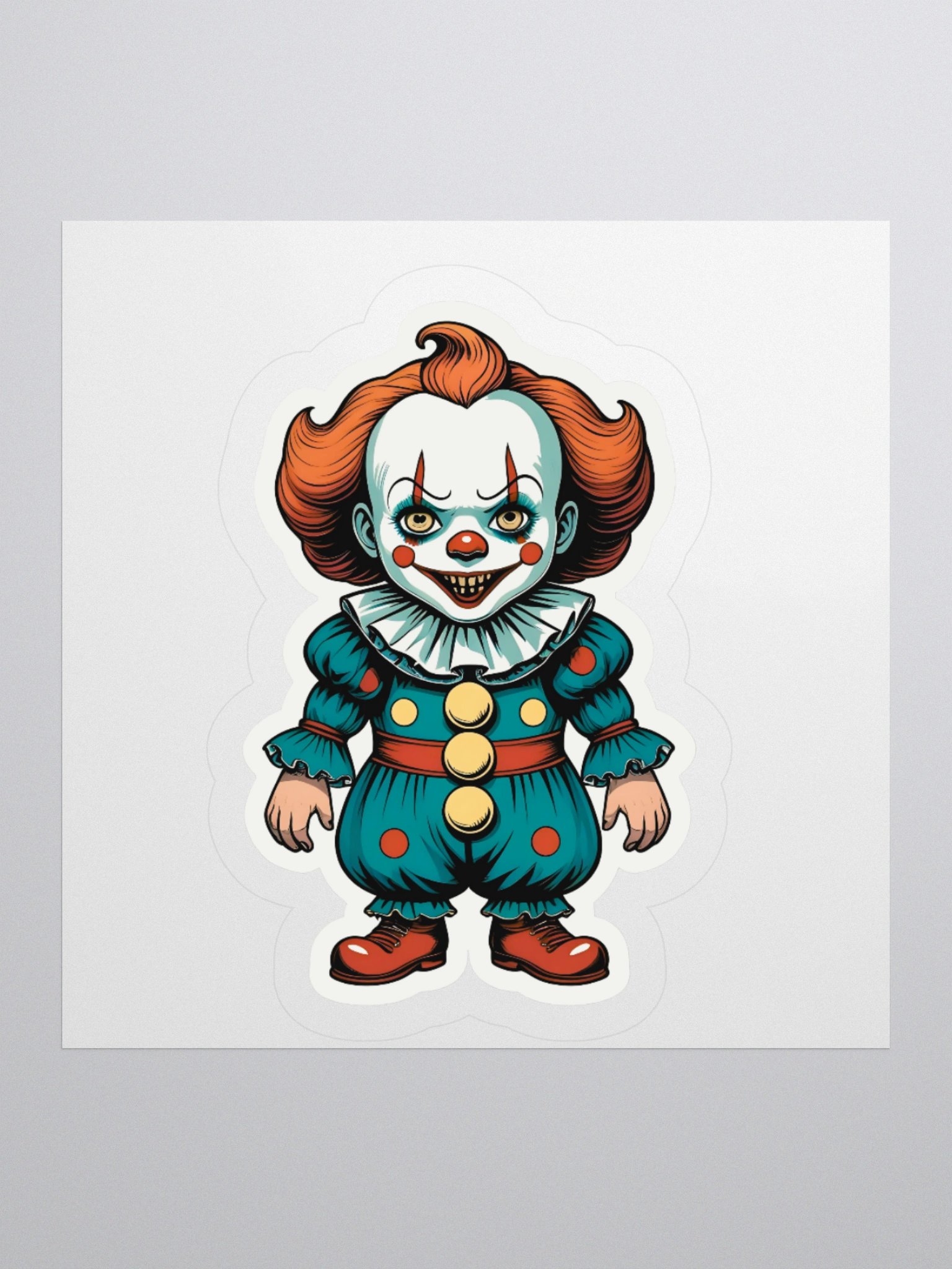 Little Killer Clown Kiss Cut Sticker product image (3)