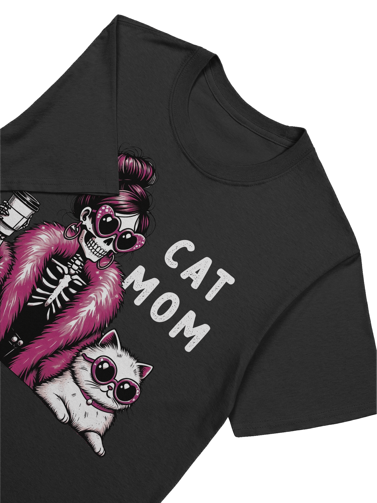 Cat Mom Skeleton T-Shirt product image (31)