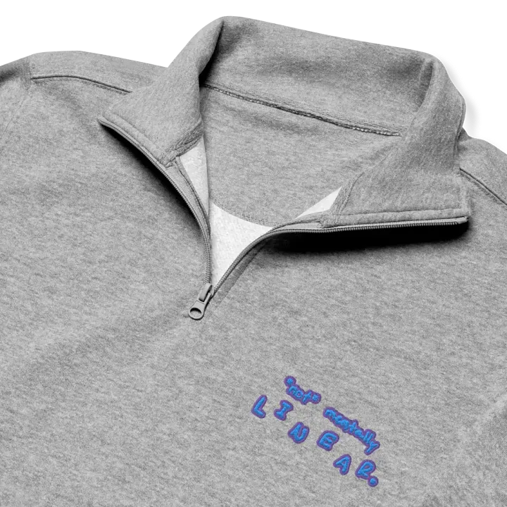 *not* mentally linear. (violet design) embroidered quarter zip product image (6)