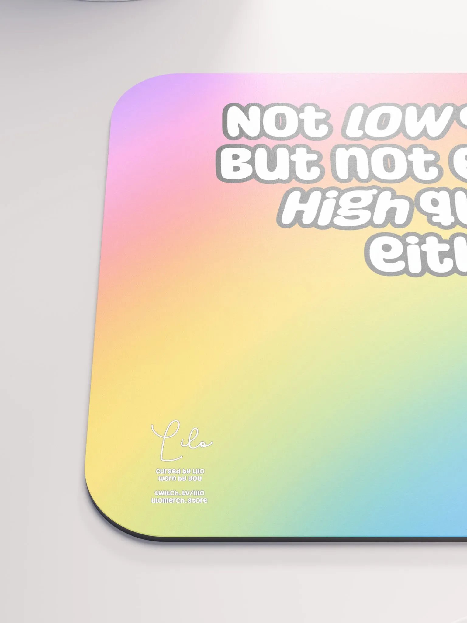 Not Low Quality Mouse Mat - rainbow product image (6)