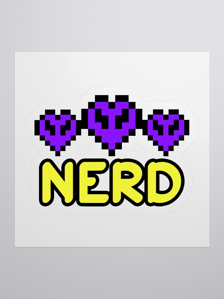 Hardcore Nerd vinyl sticker product image (1)