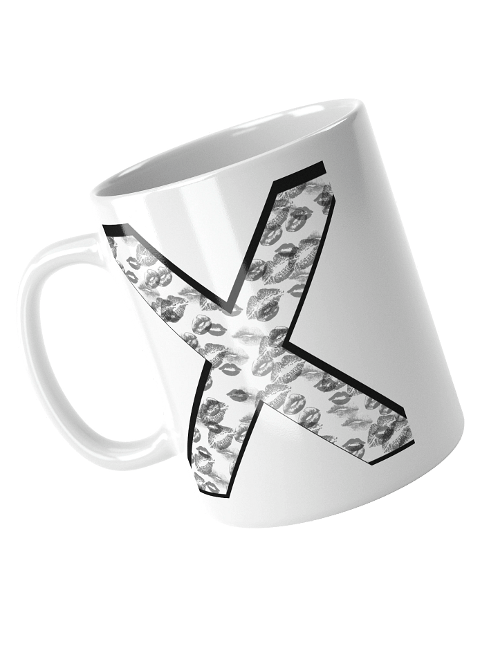 White X Black Lipstick Kisses | Glossy White Mug product image (1)