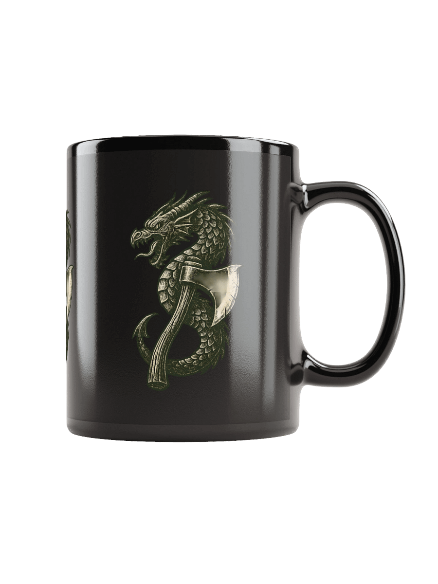 Coffee Mug Rugged Sportsmen Nordic Dragon Axe product image (2)