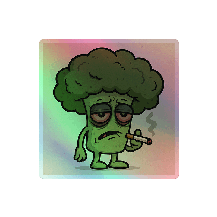 Strung Out Broccoli Holographic Sticker product image (2)