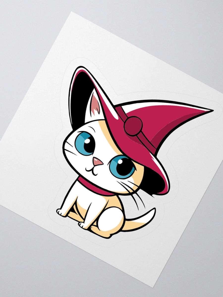 Cute Cat With A Witch's Hat Halloween Funny Sticker product image (2)