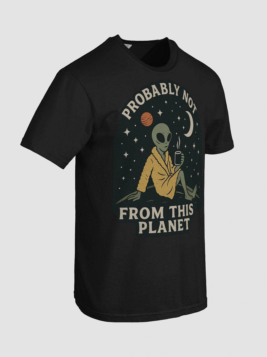 Chill Alien in Robe – Probably Not From This Planet | Funny Space-Themed Coffee Art product image (8)