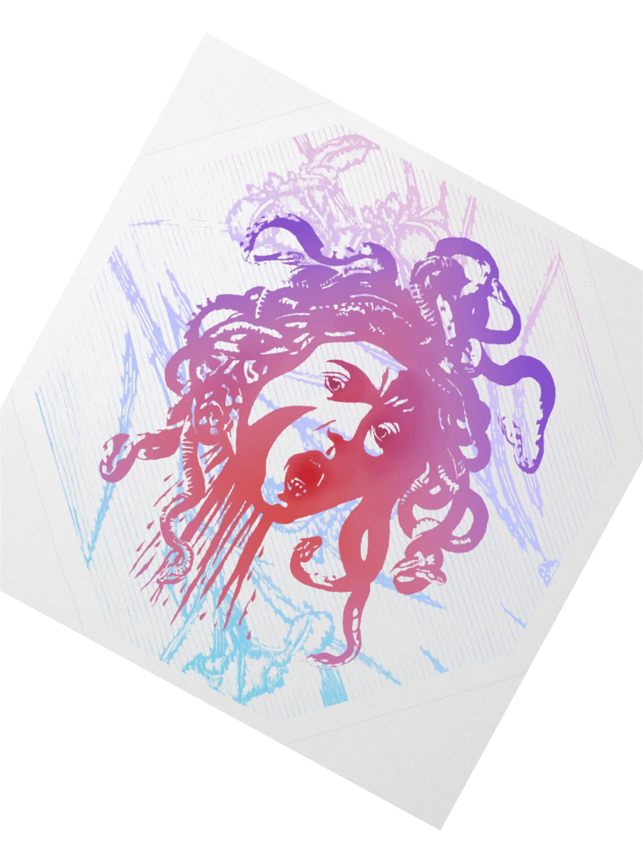 Sticker - Medusa on Purple Irises (transparent background) product image (2)