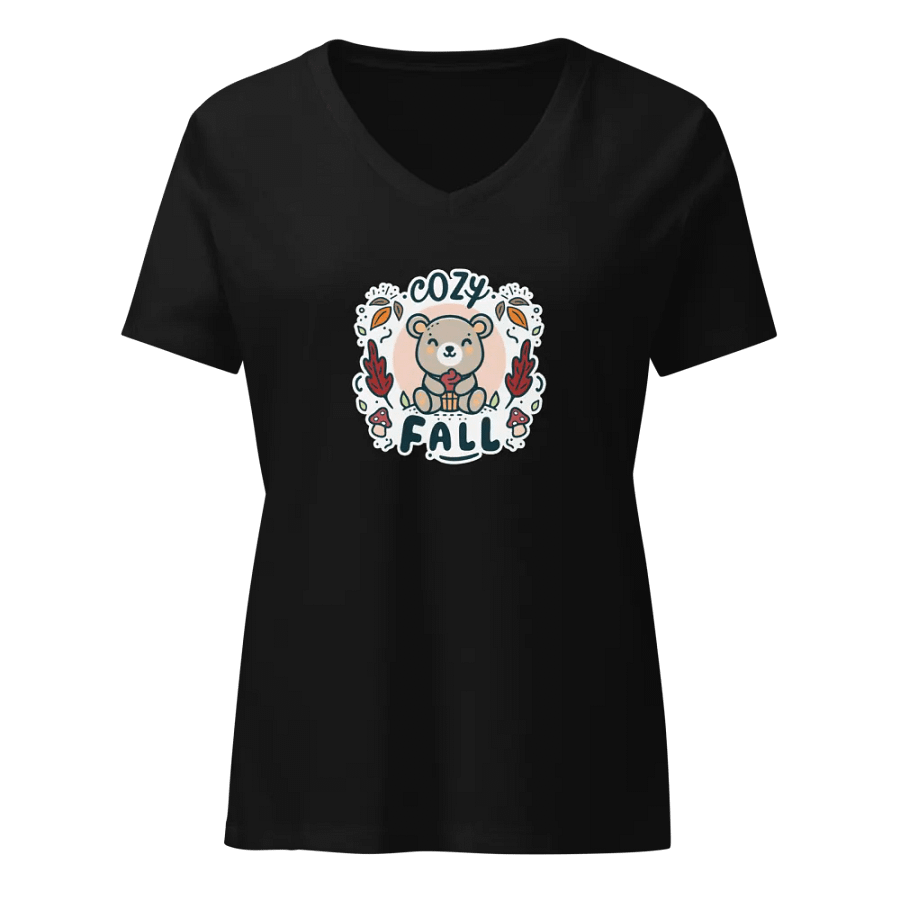 *Limited Time* Cozy Fall V-Neck T-Shirt (Dark) product image (13)