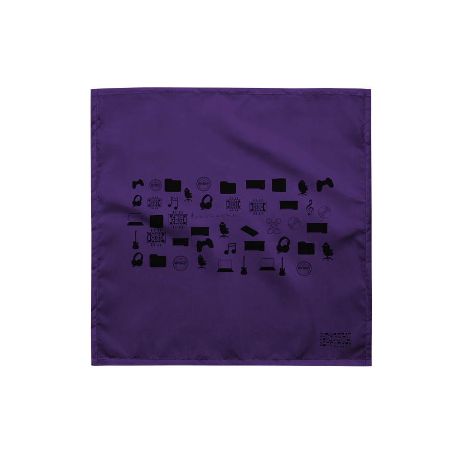 Purple Vlog Academy All-Over Print Bandana product image (1)