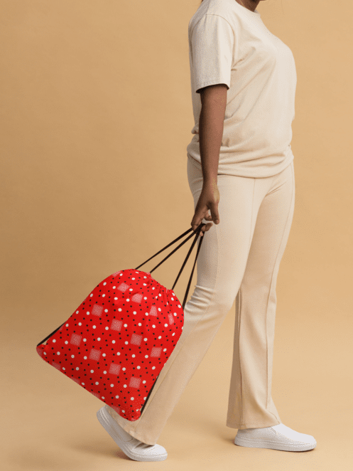Grid Dot Drawstring Backpack product image (1)
