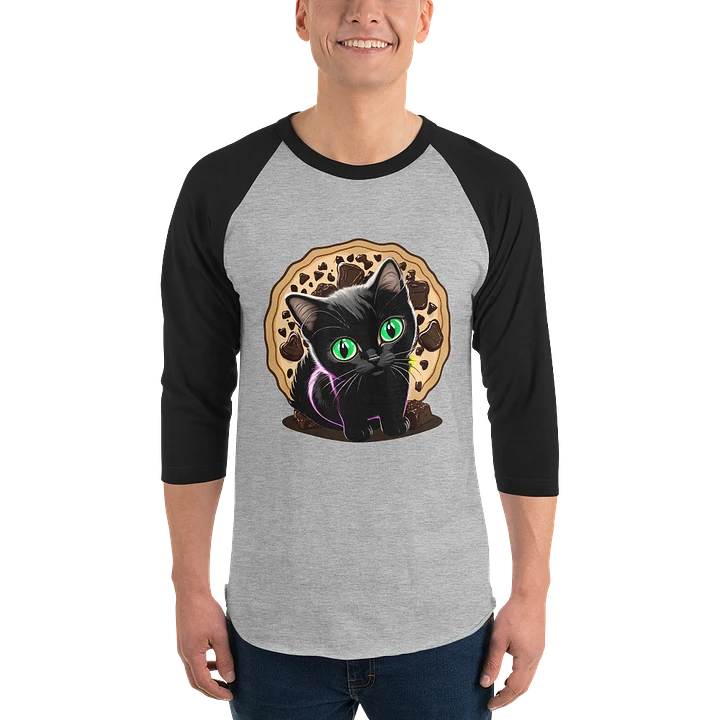 Cookie Kitty Stable Diffusion Baseball Tee - Light Torso Colors product image (1)