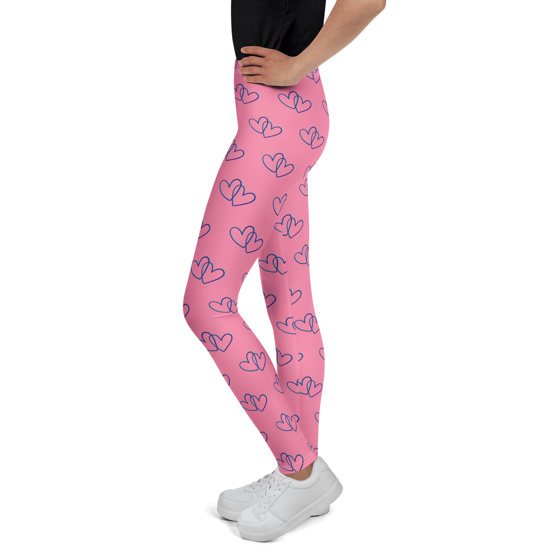 Pink Heart Youth Leggings product image (4)