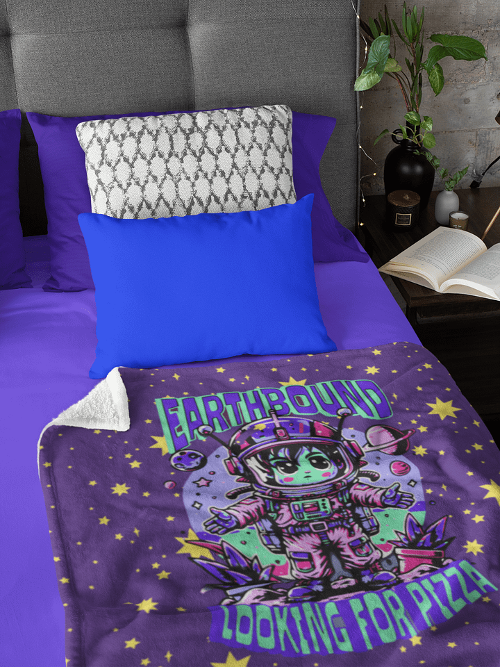 Cosmic Pizza Adventure Throw Blanket product image (2)