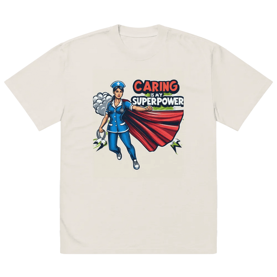 Superhero Nurse Oversized Faded T-Shirt product image (31)